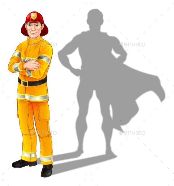 Fireman Hero - People Characters