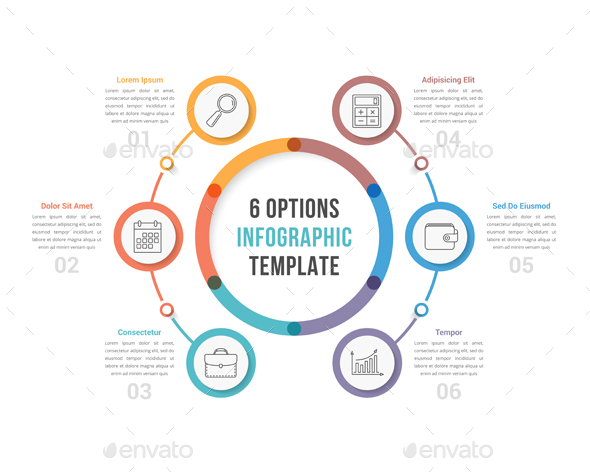 Six Options Infographics - Infographics