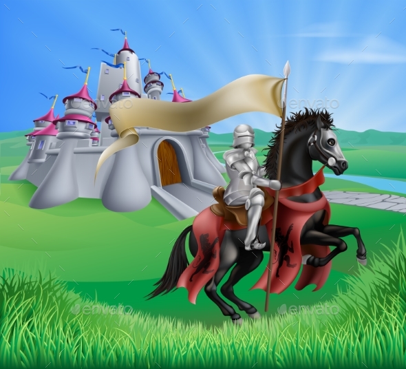 Castle and Knight Landscape - Landscapes Nature