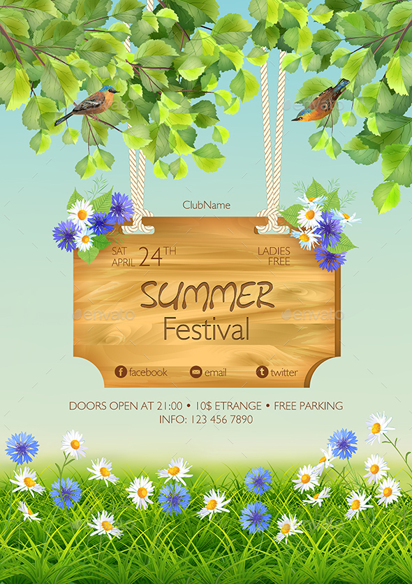 Summer Flyer/Poster Template - Flyers Print