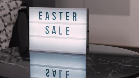 Easter Sale White Sign Letterbox Lightbox