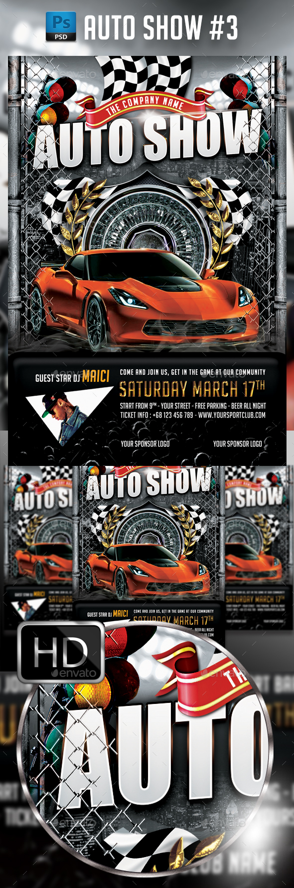 Auto Show Car - Events Flyers