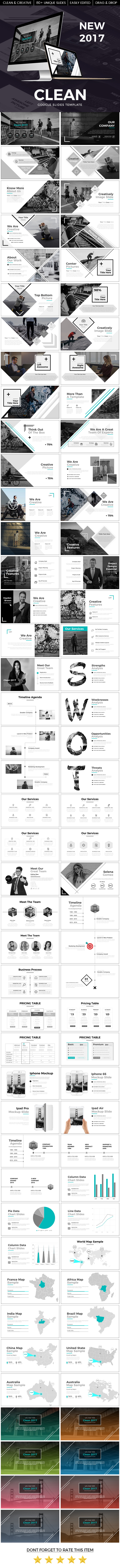 Clean 2017 Google Slide Template - Google Slides Presentation Templates