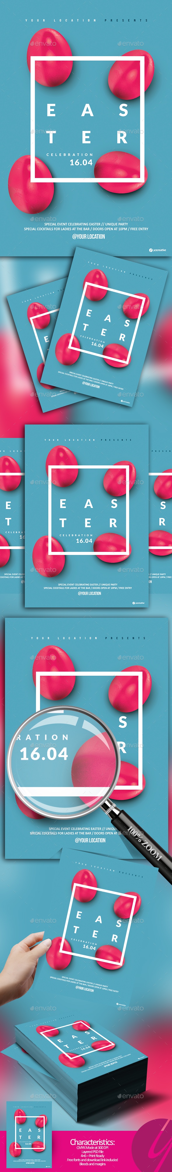 Minimalistic Easter Flyer - Holidays Events