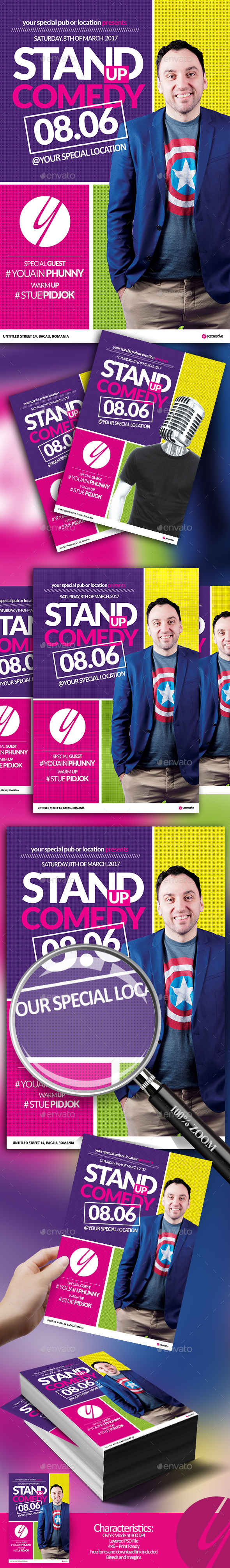 Stand Up Comedy Flyer - Clubs & Parties Events
