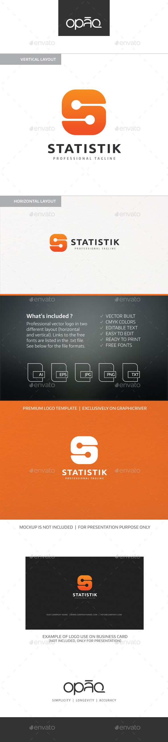 Statistics S Letter Logo - Letters Logo Templates