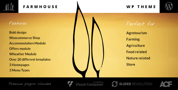 Farmhouse - Agrotourism, Farming and Agriculture theme - Retail WordPress