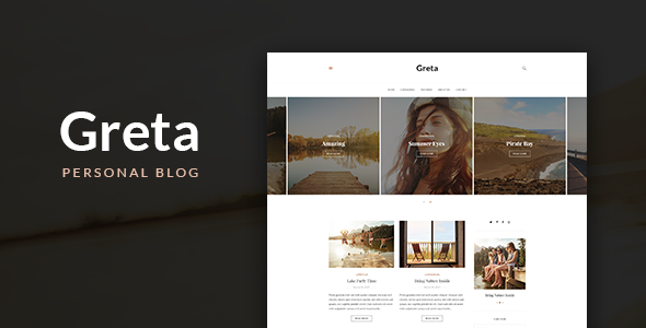 Greta - Personal Blog PSD Template - Personal PSD Templates