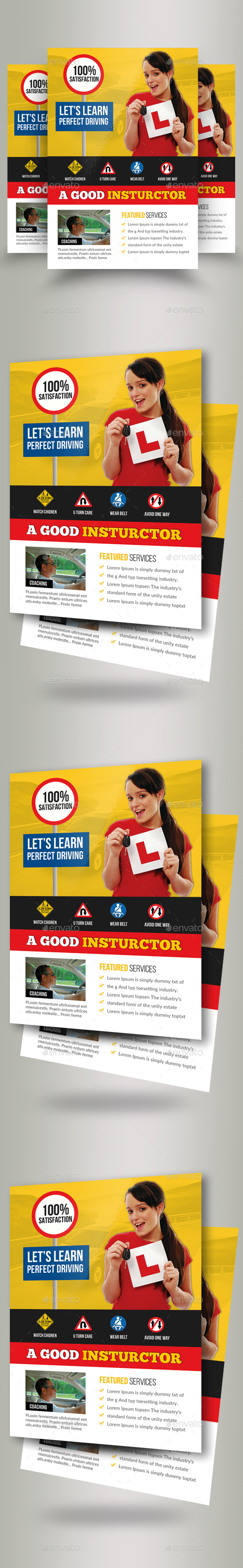 Driving School Flyer Template - Corporate Flyers