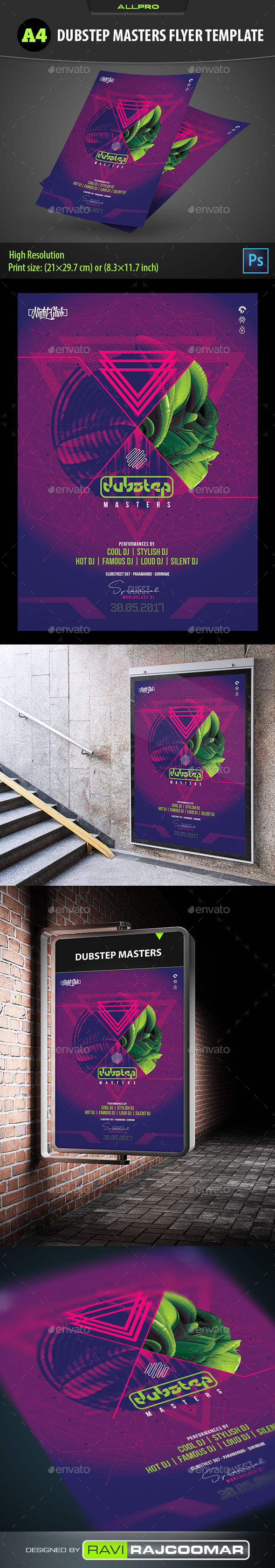 Dubstep Masters Flyer Template - Flyers Print Templates