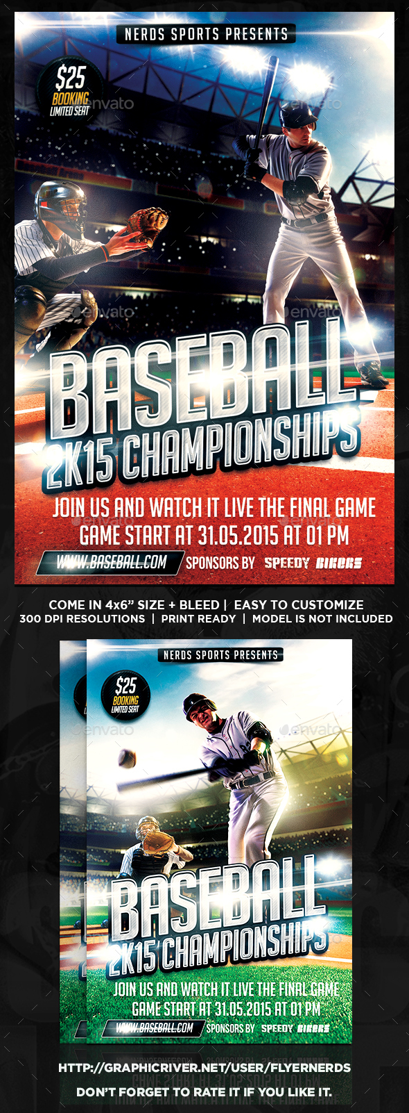 Baseball 2K15 Sports Flyer - Sports Events