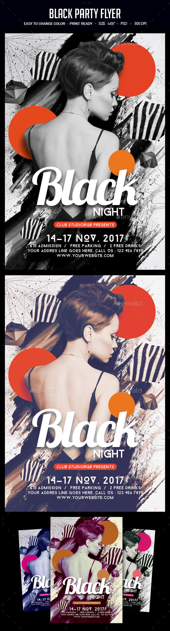 Black Party Flyer - Clubs & Parties Events