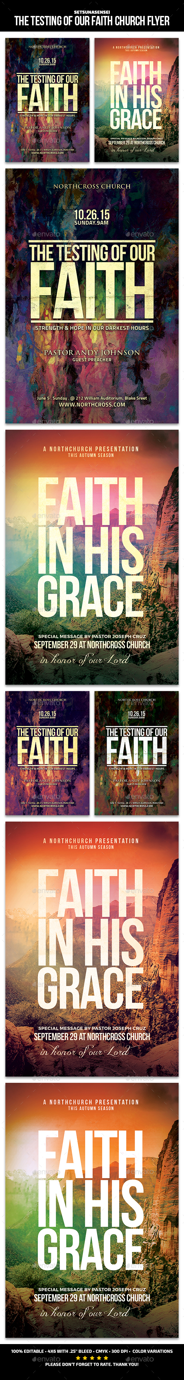The Testing of Our Faith Church Flyer - Church Flyers