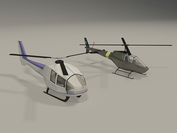 Lowpoly Helicopters - 3Docean 19748801
