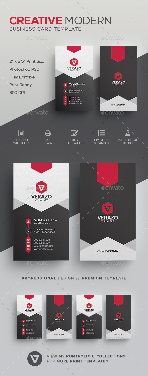 Stylish Business Card Template - Corporate Business Cards