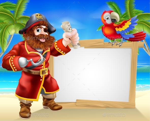 Pirate Beach Sign - Miscellaneous Vectors