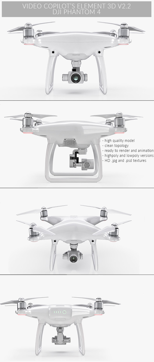 DJI Phantom 4 - Element 3D - 3DOcean Item for Sale