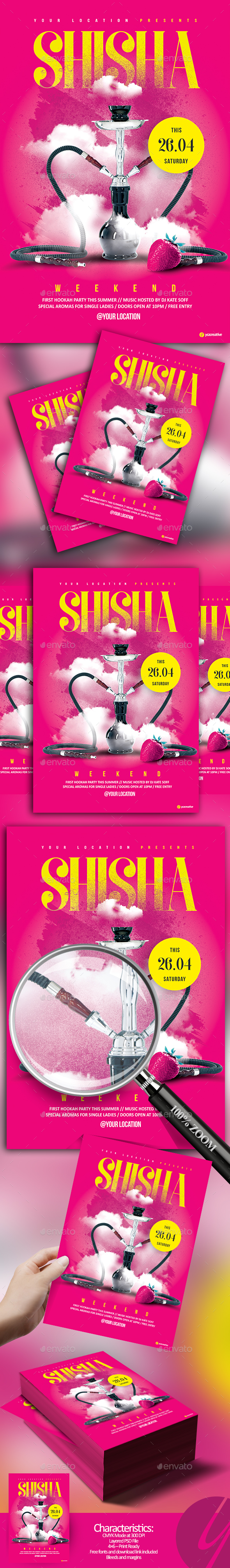 Shisha Weekend Flyer - Clubs & Parties Events