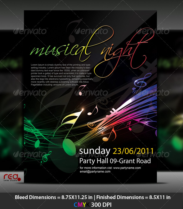 Music Party Poster/Flyer Template - Clubs & Parties Events