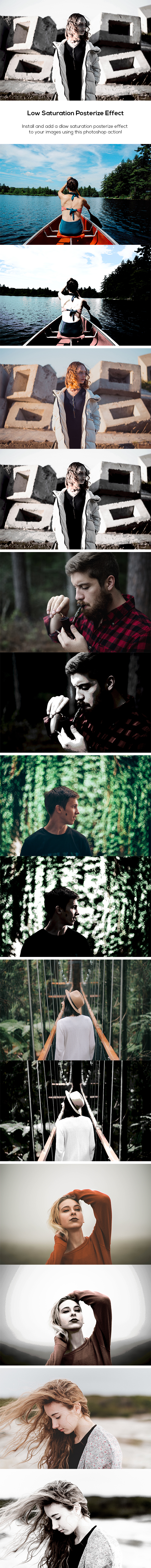 Low Saturation Posterize Effect Action - Photo Effects Actions