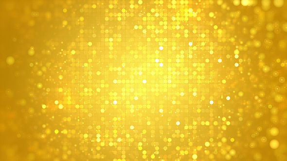 Glittering Golden Bokeh Dots Circle Background