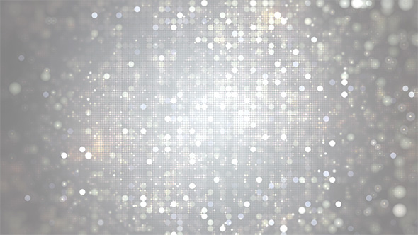 Glittering Silver Bokeh Dots Circle Background