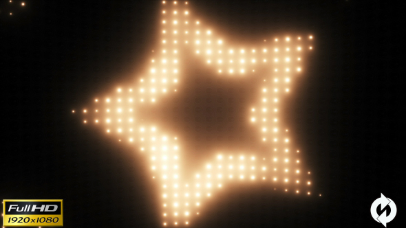 Wall of Lights Star - VJ Loop