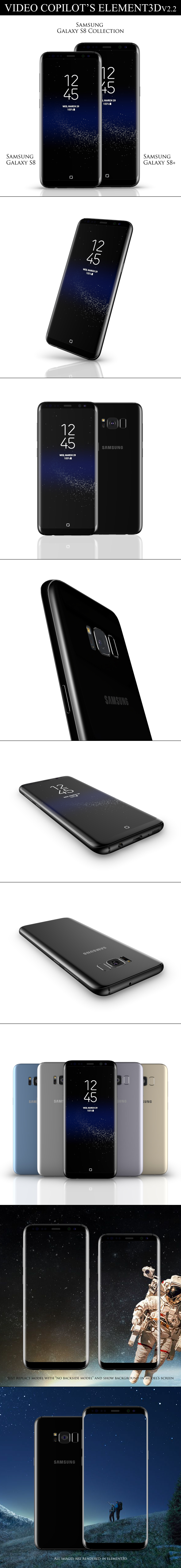 Element3D - Samsung Galaxy S8 Collection - 3DOcean Item for Sale