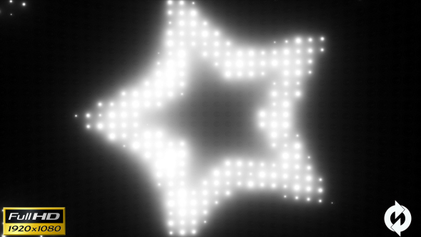 Wall of Lights White Star - VJ Loop