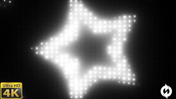 Wall of Lights White Star - VJ Loop