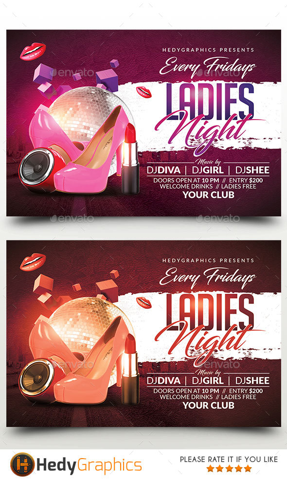 Ladies Night Flyer - Clubs & Parties Events