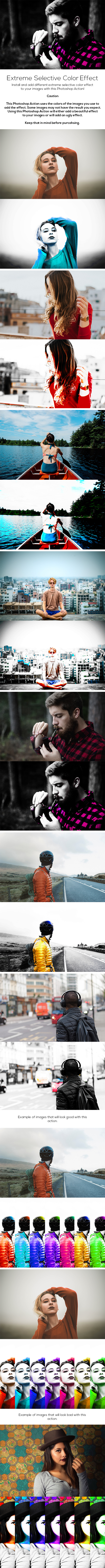 Extreme Selective Color Effect Action - Photo Effects Actions