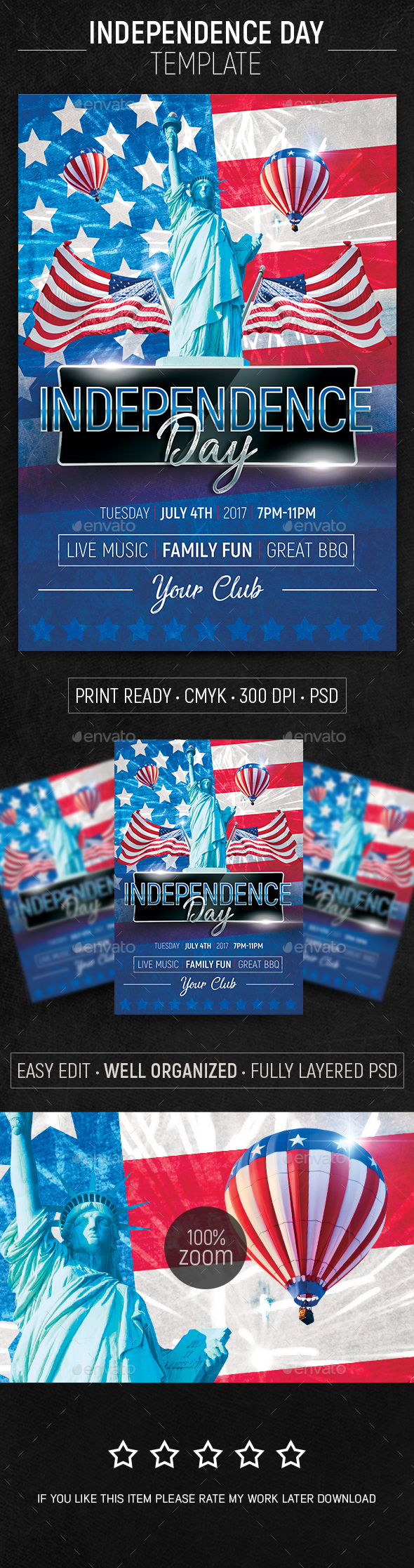 Independence Day flyer - Events Flyers