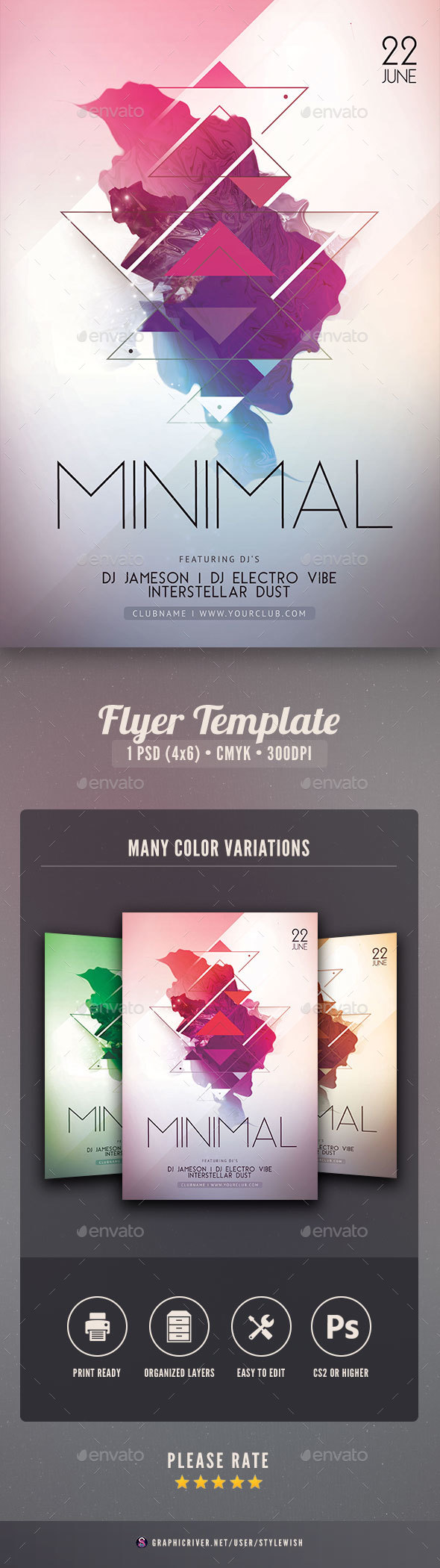 Minimal Party Flyer - Clubs & Parties Events