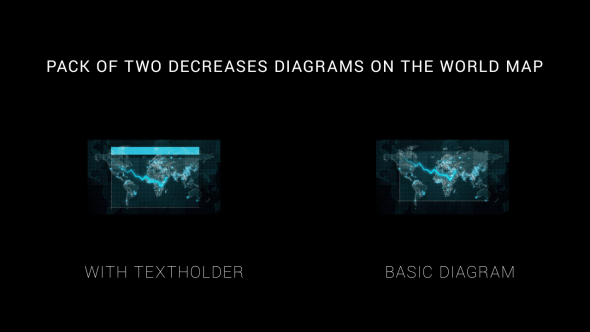 Pack Diagrams Decrease on the World Map HD