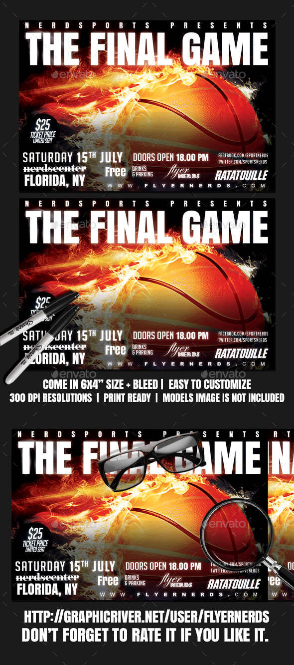 Basketball Final Game Sports Flyer - Sports Events