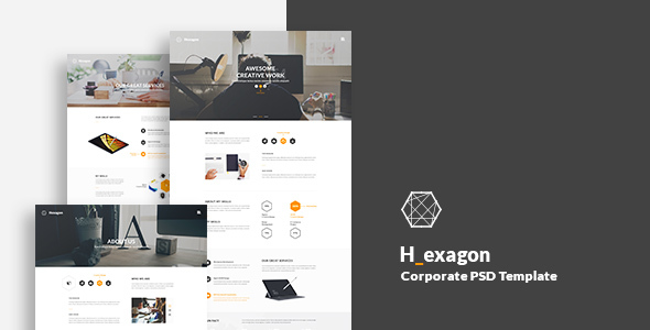 Hexagon - Corporate PSD Template - Business Corporate