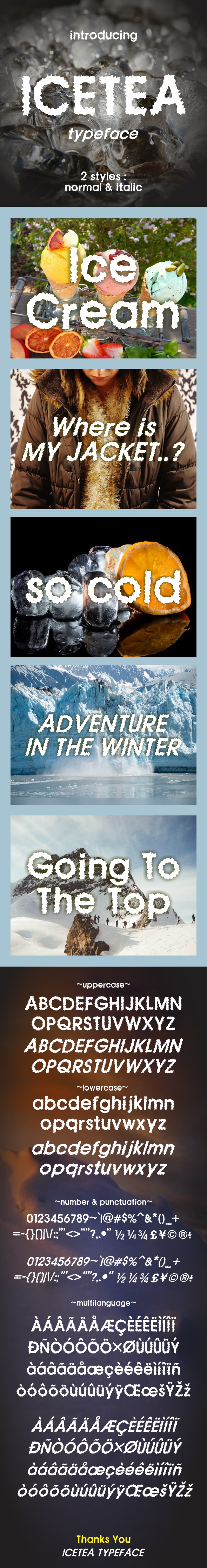 ICETEA Typeface - Decorative Fonts