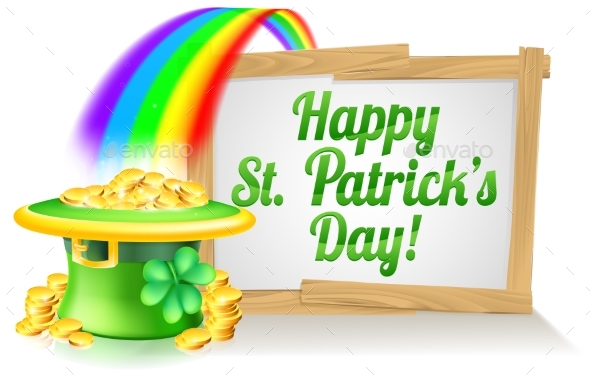 Happy St Patricks Day Sign - Miscellaneous Vectors