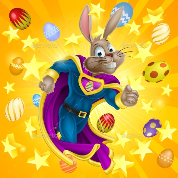 Easter Bunny Superhero