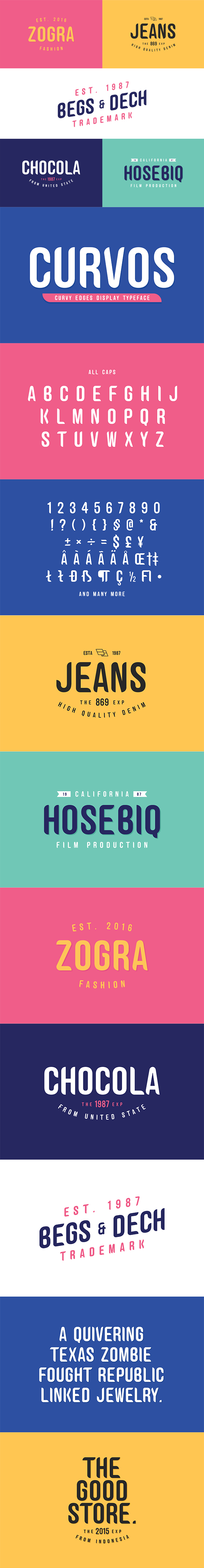 Curvos Display Typeface - Condensed Sans-Serif