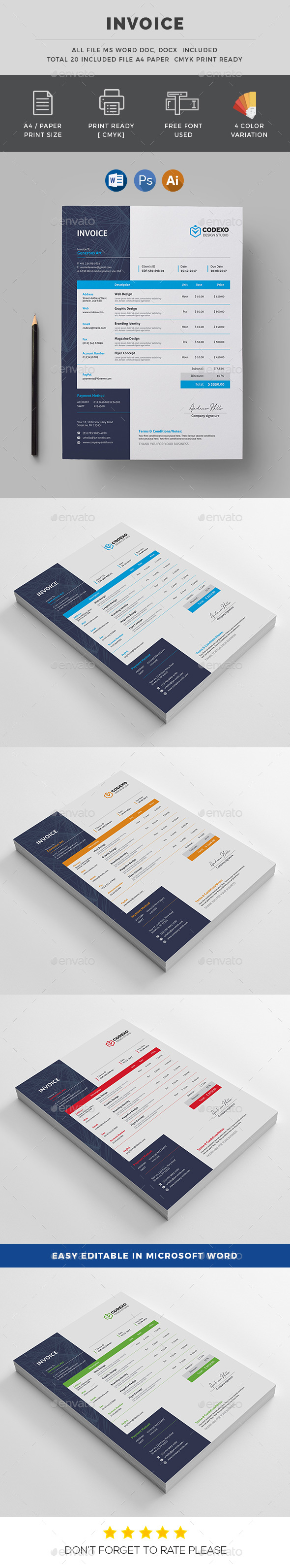 Invoice - Stationery Print Templates