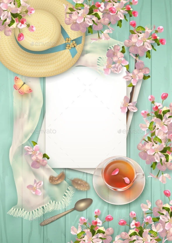 Spring Top View Background - Seasons/Holidays Conceptual