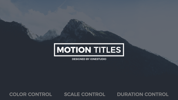 Motion Titles - VideoHive 19757103