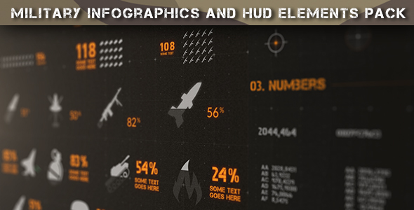 Military Infographics and Hud Elements Pack