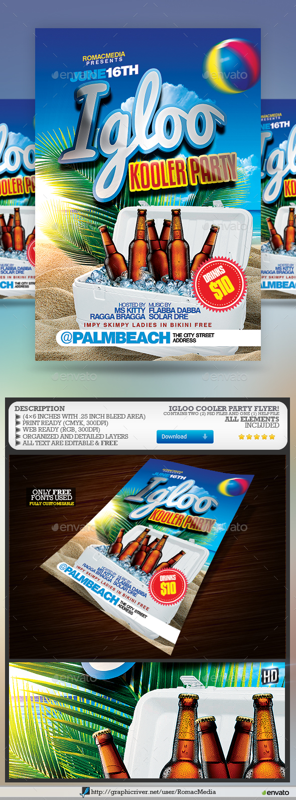Igloo Cooler Party Flyer - Clubs & Parties Events