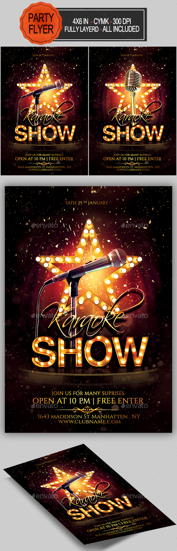Karaoke Flyer - Clubs & Parties Events
