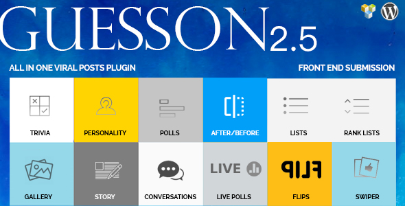 GuessOn - All in one Viral Quiz & Polls -Wordpress - CodeCanyon Item for Sale