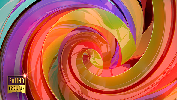 3D Colorful Swirls Background