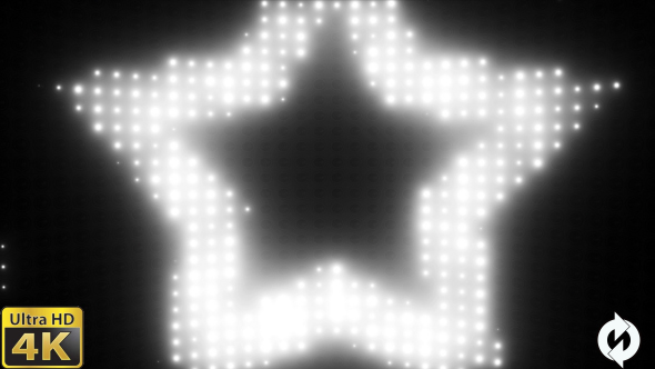 Wall of Lights White Star - VJ Loop V.2